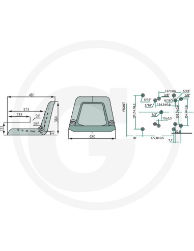 Siège pour tracteur tondeuse PVC