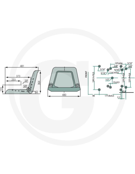 Siège pour tracteur tondeuse PVC