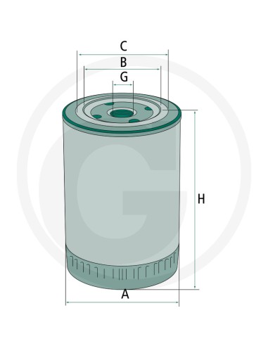 Filtre à huile pour Lombardini 2175283