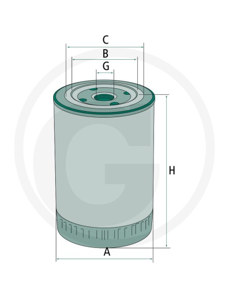 Filtre à huile pour Lombardini 2175283