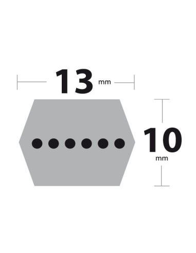 Courroie profil AA - Li 2656 mm 13 x 10 - AA105