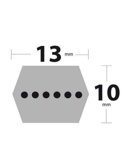 Courroie profil AA - Li 2656 mm 13 x 10 - AA105