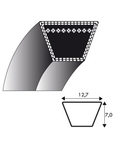 Courroie profil 4L - Li 1093 mm 12.75 x 7.0 - 4L460