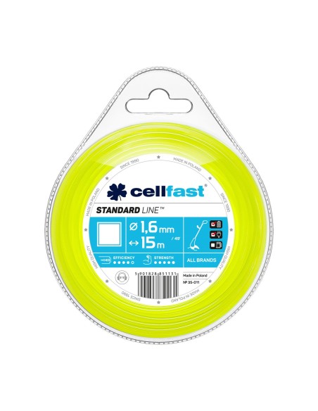 Fils de coupe pour débroussailleuse Standard – Carré Ø 1.6 mm 15 m