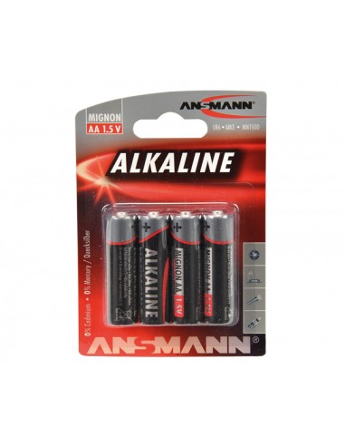 Lot de 4 piles alcalines 1,5 V AA / LR6