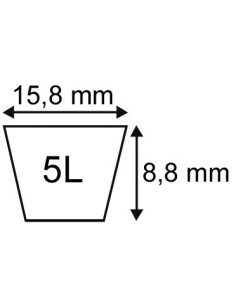 Courroie profil 5L - Li 1667 mm 15.8 x 8.8 - 5L680