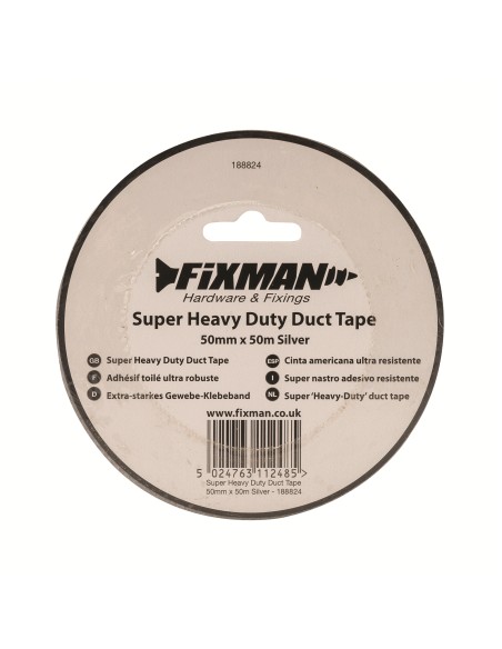 Adhésif toilé ultrarobuste 50 mm x 50 m - Fixman NOIR