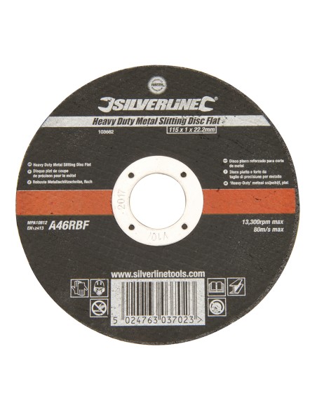 Disque à tronçonner - 115 x 1 x 22.23 - Silverline