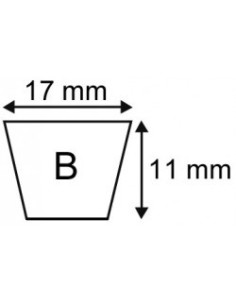 Courroie profil B - Li 1400 mm 17 x 11 - B55
