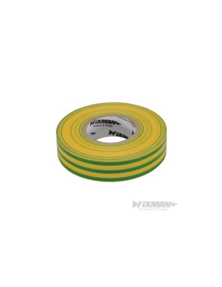 Ruban isolant 19 mm x 33 m - Fixman VERT JAUNE