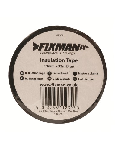 Ruban isolant 19 mm x 33 m - Fixman BLEU