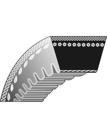 Courroie profil 4L C - Li 1068 mm 12.75 x 7.0 - 4L440