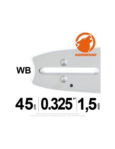 Guide Kerwood 45 cm, 0,325", 1,5 mm