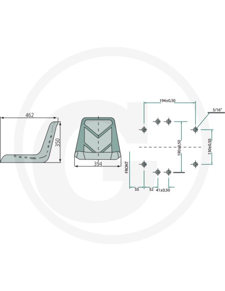 Siège pour tracteur tondeuse revêtement PVC