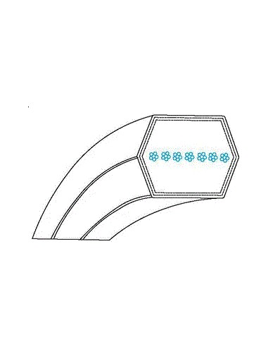 Courroie profil AA - Li 2024,6 mm 13 x 10 - AA79