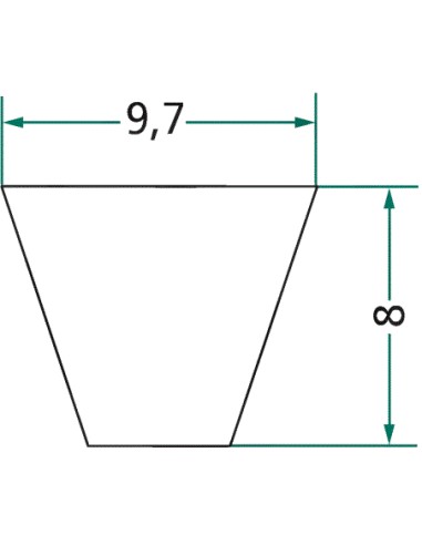 Courroie lisse série SPZ - Li 787 mm 10 x 8 - SPZ825