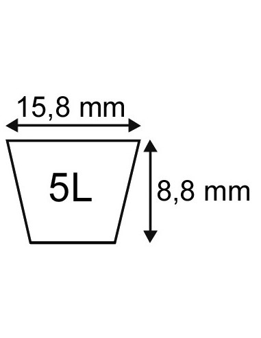 Courroie profil 5L - Li 1293 mm 15.8 x 8.8 - 53"